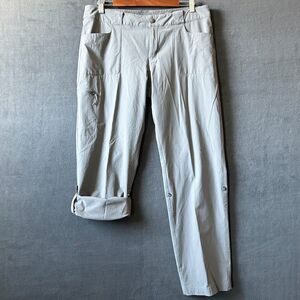 Eastern Mountain Sports Hiking Pants Women's 12 R Grey Convertible Roll Up